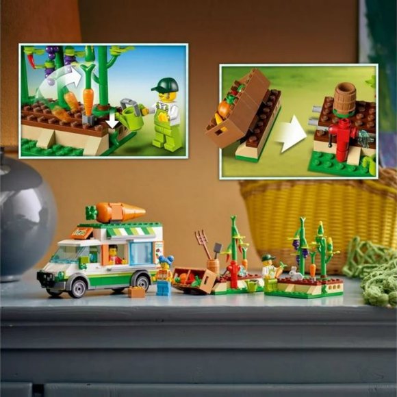 LEGO City Farmers Market Van 60345 Building Set Food Truck Farm Van Vegetables R - Picture 13 of 14